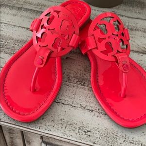 Bright pink Tory Burch sandals size 7 1/2